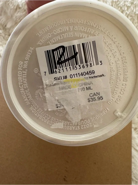 Starbucks White Pearl Mermaid Scales Venti Tumbler - Picture 3 of 5